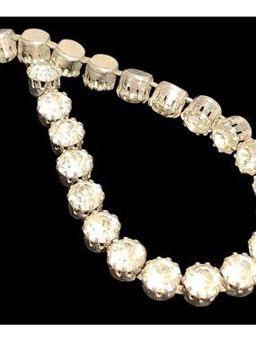 Vintage Cupcake Set Rhinestone Tennis Bracelet Silver-Tone Setting